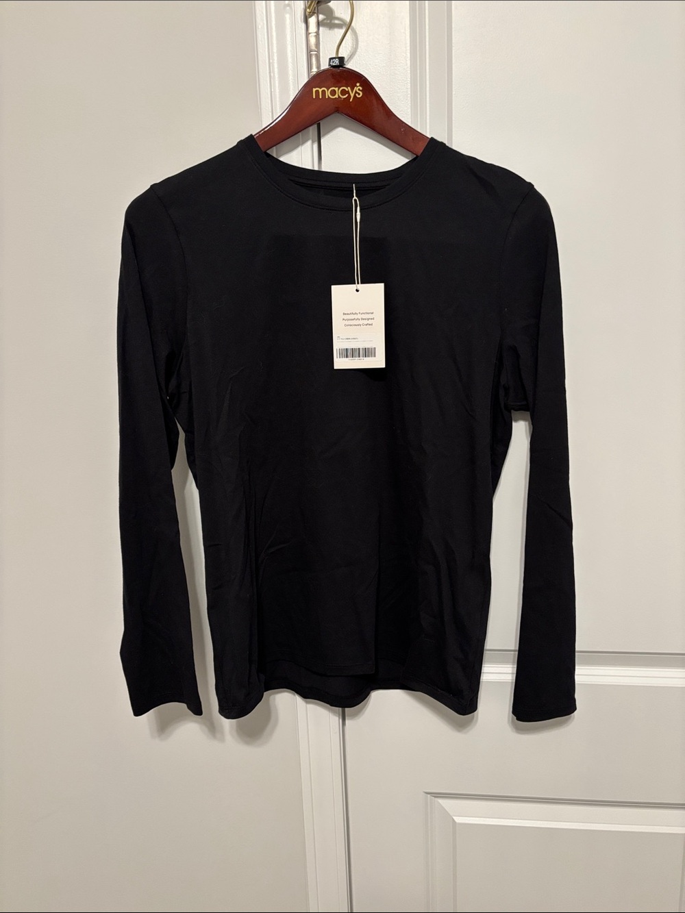 Everlane Womens 100% Cotton Longsleeve Black Tee NWT